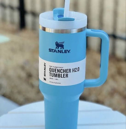 Pool Blue Stanley Quencher H2.0 1200 ML Insulated Tall Tumbler with Lid & Straw