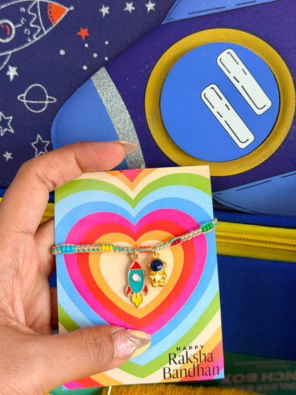 SHM- 002 Personalized School Essentials Gift Hamper with Rakhi | Custom Lunch Bag, Bottle, Lunch Box & Napkin | Raksha Bandhan 2026
