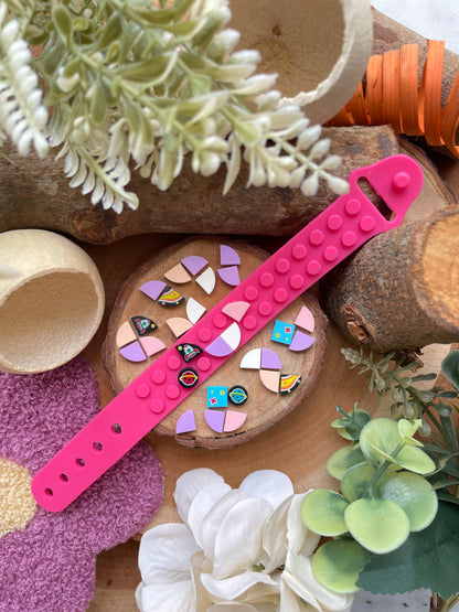 💜 Colourful Puzzle Lego Wrist Band Rakhi – Limited Edition Silicone Rakhi for Kids
