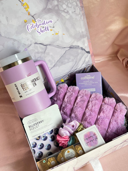 🌸 Pastel Lavender Luxe Hydration Hamper – Premium Gift Box For Bridesmaid Proposal, Rakhi, Birthday, Farewell Gift India
