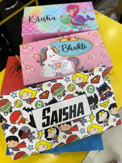Personalised Rakhi Gift Set for Kids with Stationery Trunk, Chocolate & More– Raksha Bandhan 2025