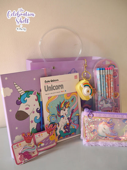 Unicorn Themed Gifting Hamper for Girls | Rakhi 2025 Special | Painting Book + Keychain Set