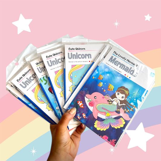🧜‍♀️ The Lovely Mermaid & Unicorn Water Painting Books