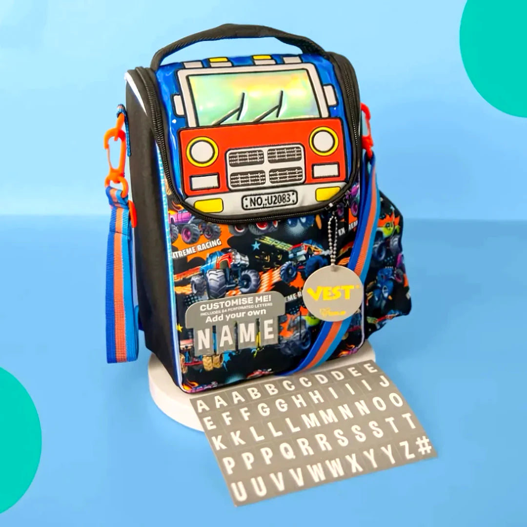 Customisable Insulated Lunch Bag – Sports, Unicorn, Space, Dino Theme & More (Vest Brand Inspired)