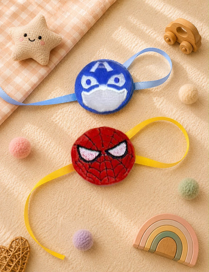 SK- 05 Premium Plush Toy Kids Rakhi | Soft Teddy Rakhi for Kids | Car, Super Spidee, Captain America & More | Raksha Bandhan 2026