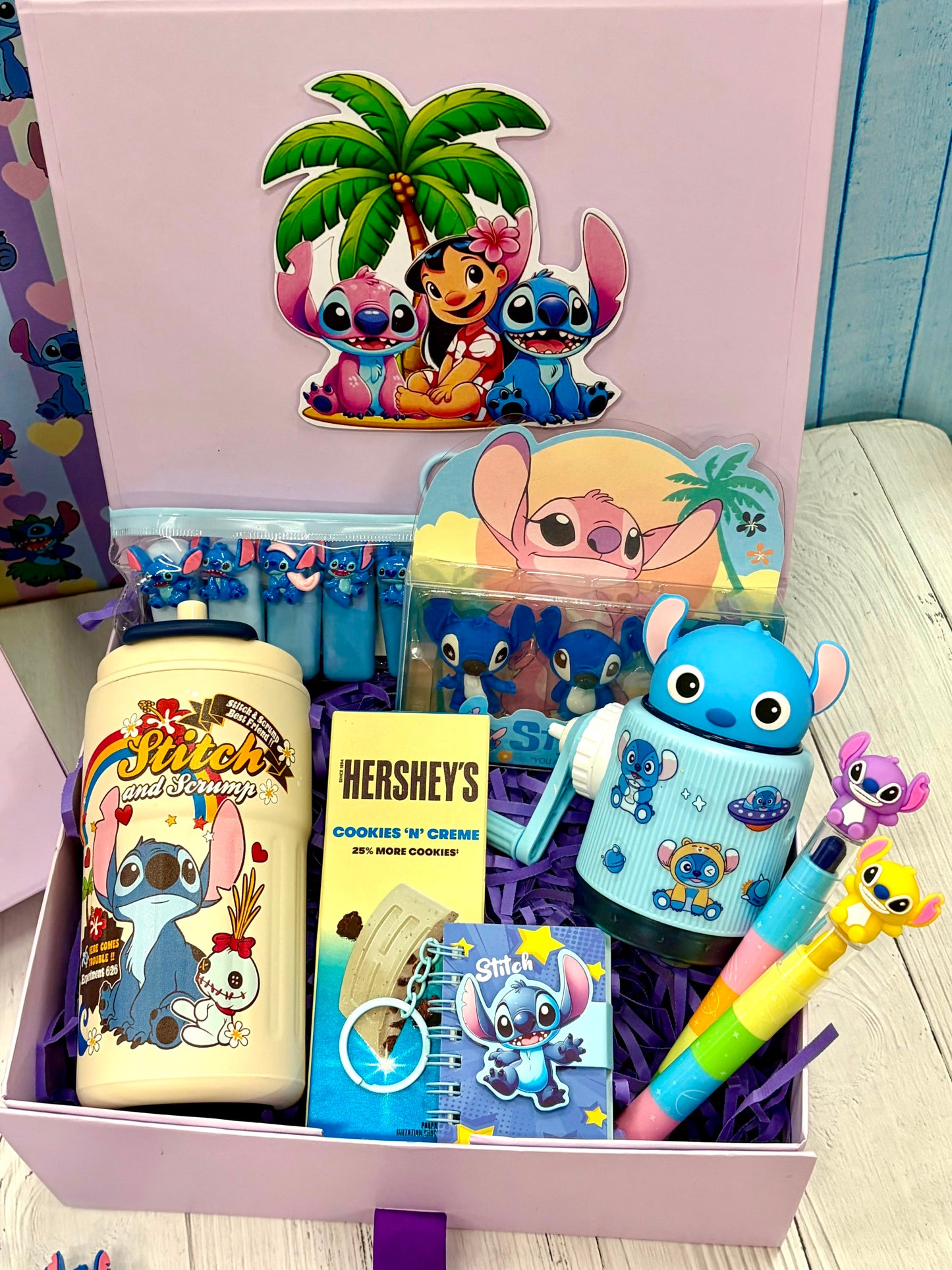 HK- 02 Stitch-Inspired Rakhi Hamper | Premium Gift Hamper for Kids & Sisters | Cute Raksha Bandhan Gift Set
