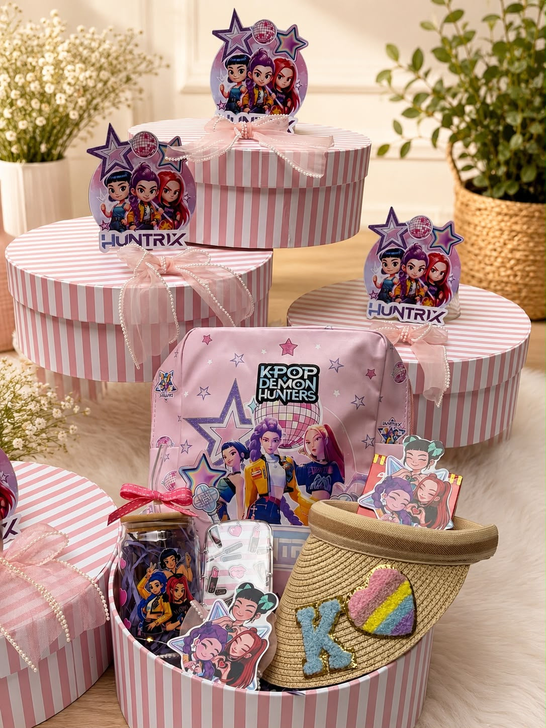 HK- 05 K-Pop Personalized Gift Hamper | Premium K-Pop Rakhi Gift Box with Backpack, Tumbler & Personalized Cap | Free Shipping