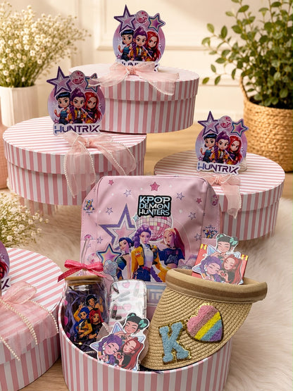 HK- 05 K-Pop Personalized Gift Hamper | Premium K-Pop Rakhi Gift Box with Backpack, Tumbler & Personalized Cap | Free Shipping
