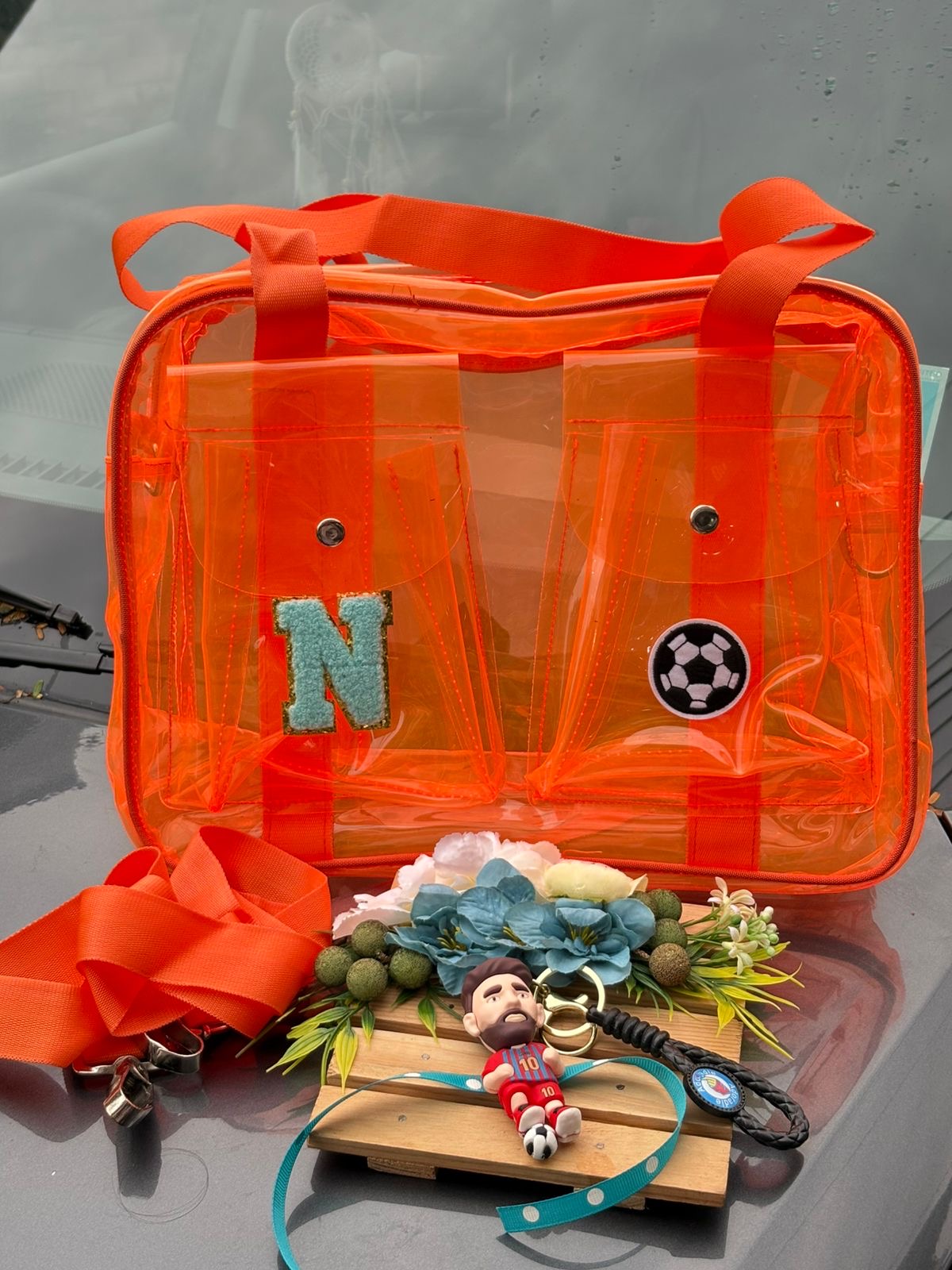 Premium Quality Double Pocket Multipurpose Jelly Neon Bags – With Rakhi Gift Combo