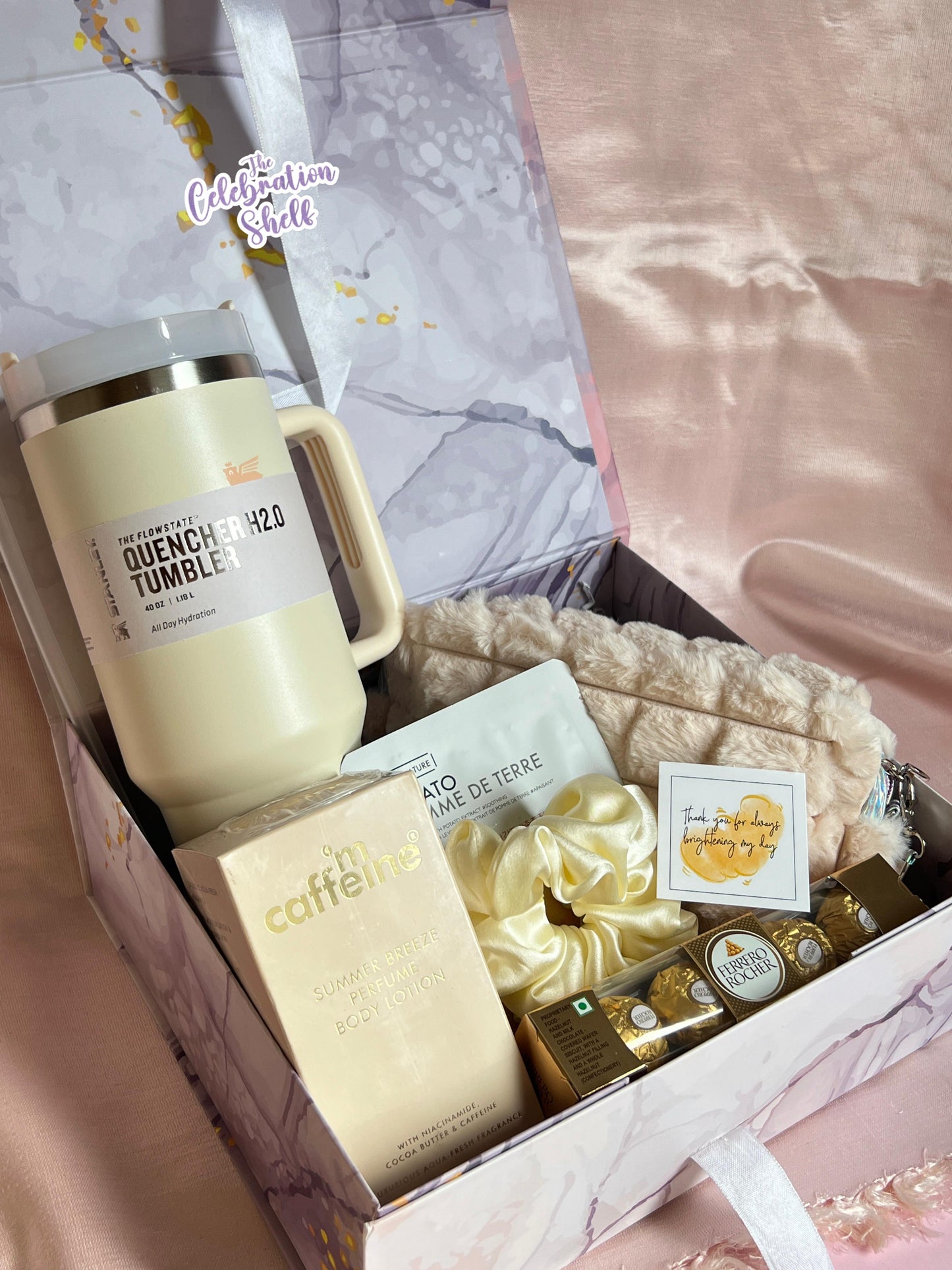 ✨ Beige Luxe Hydration Hamper – Elegant Gift Box for Bridesmaids, Sisters, Friends & Her