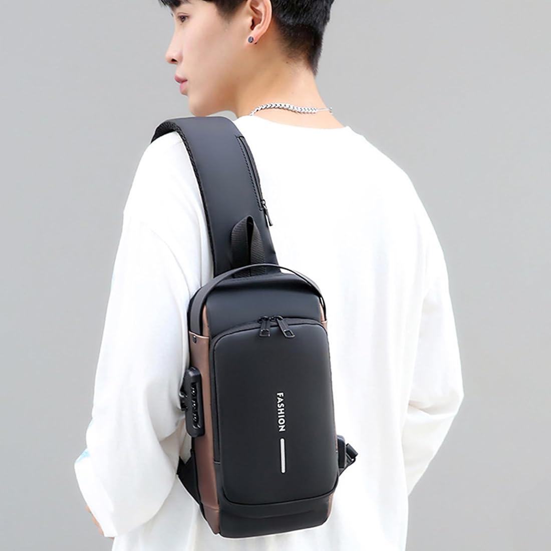 Multifuncional Chest Bag– Water Repellent| Anti-Theft| USB Slot| Perfect for Travel| Hiking| Airport| College