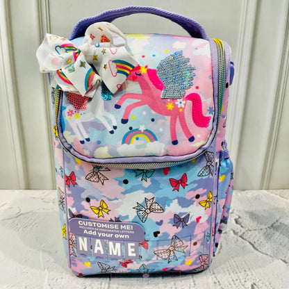 Customisable Insulated Lunch Bag – Sports, Unicorn, Space, Dino Theme & More (Vest Brand Inspired)