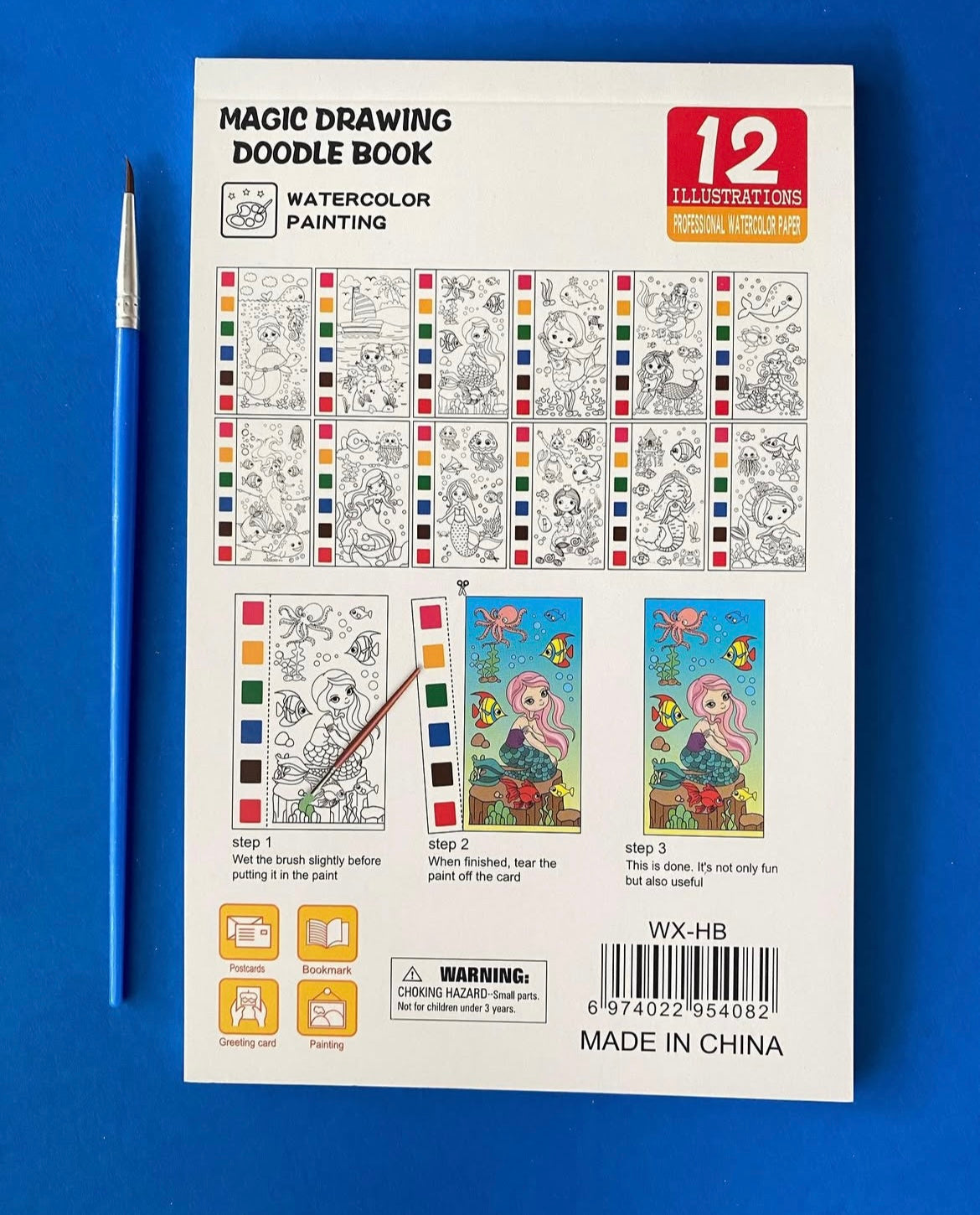 🧜‍♀️ The Lovely Mermaid & Unicorn Water Painting Books