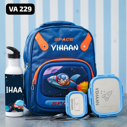 Personalized Kids Combo Set – Dino, Unicorn & Space Themes
