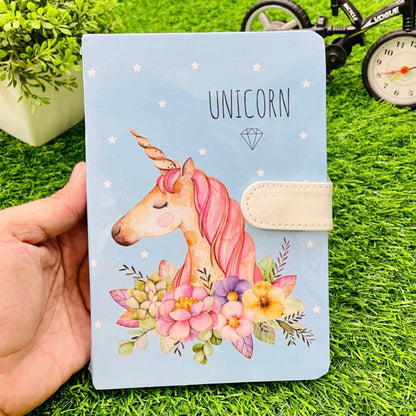 Fancy Unicorn Magnetic Flip Notebook/ Dairy/ Planner A5 Size