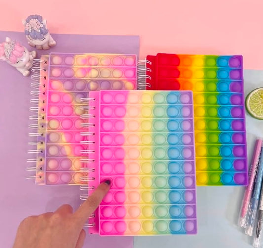 Rainbow Pop It Notebook- A5 Size