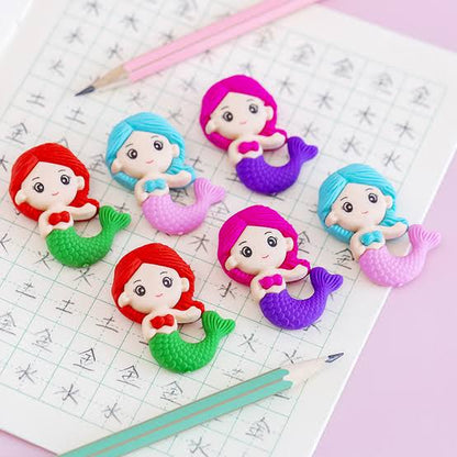 Mini Mermaid Erasers – Pack of 4 for Kids