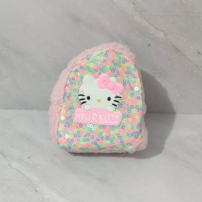 Sanrio Theme Inspired Kuromi, Hello Kitty, My Melody, Cinnamoroll & Pompompurin Mini Backpack Style Sequence Bag Keychain With Fur Detail