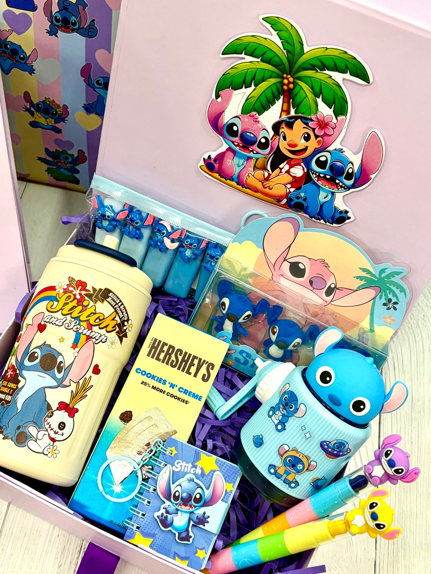 HK- 02 Stitch-Inspired Rakhi Hamper | Premium Gift Hamper for Kids & Sisters | Cute Raksha Bandhan Gift Set