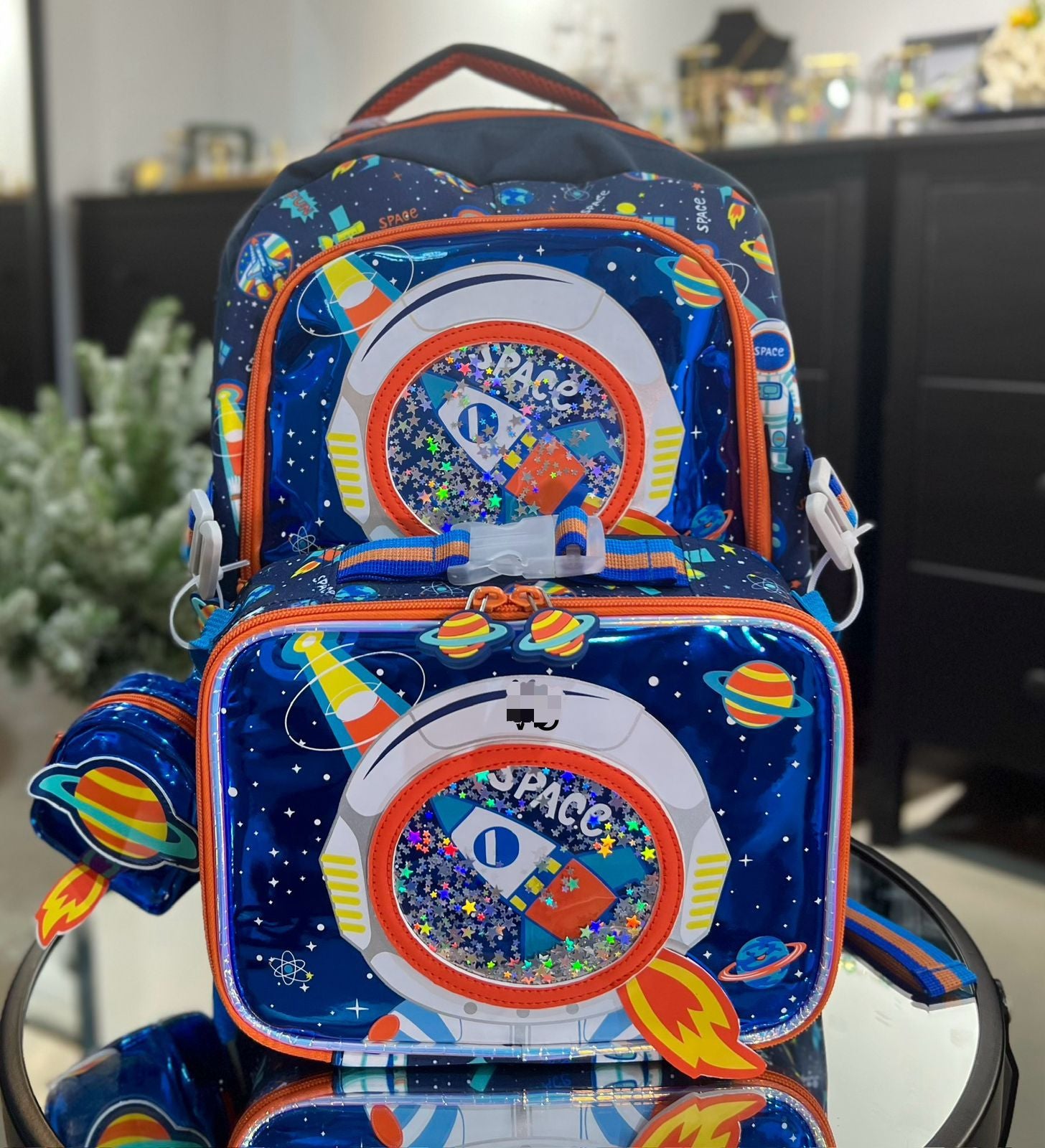 Luxury 3-Piece Vest Brand Backpack Set with Small Pouch, Backpack Lunch  Bag Stylish Durable School Set for Kids in India Space Explorer