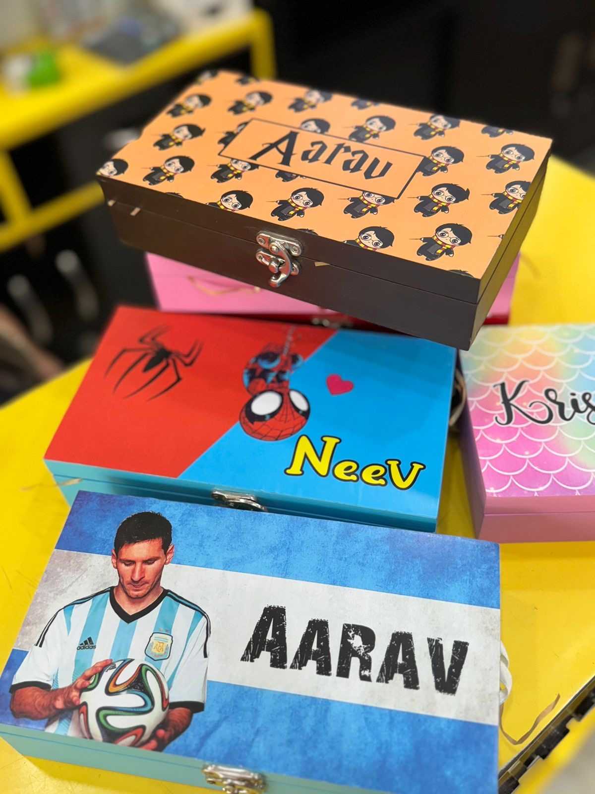 Personalised Rakhi Gift Set for Kids with Stationery Trunk, Chocolate & More– Raksha Bandhan 2025