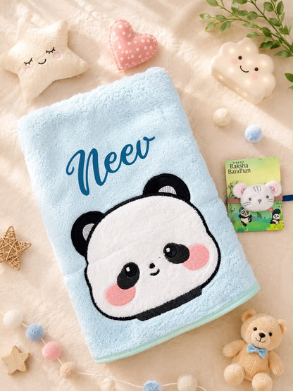 SKH- 07 Personalized Baby Towel with Toy Rakhi Gift Box | Newborn Baby Rakhi Gift | Raksha Bandhan 2026