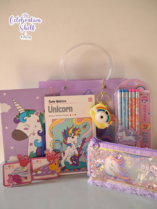 Unicorn Themed Gifting Hamper for Girls | Rakhi 2025 Special | Painting Book + Keychain Set
