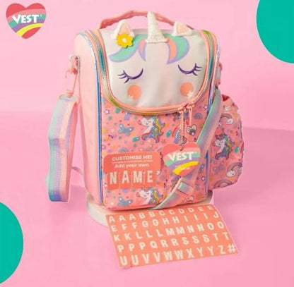 Customisable Insulated Lunch Bag – Sports, Unicorn, Space, Dino Theme & More (Vest Brand Inspired)