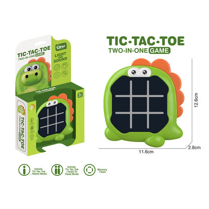 Animal Theme Electric Tic Tac Toe Game – Light-Up 2-in-1 Portable Game for Kids | No Screen Fun