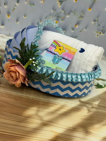 Baby’s First Rakhi Hamper – Romper, Blanket, Cap Set & Delicate Rakhi (Optional Cradle Upgrade)