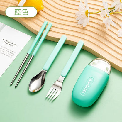 Personalized Tedemei Travel Cutlery Set with Name – Spoon, Fork & Chopsticks