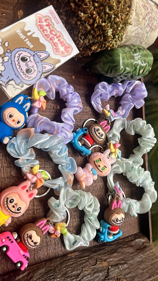 KN-27 🎀 Labubu Keychain Bracelet for Girls – With Cute Box Packing