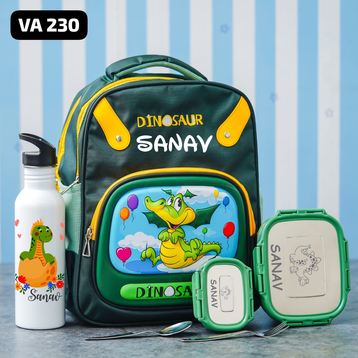 Personalized Kids Combo Set – Dino, Unicorn & Space Themes