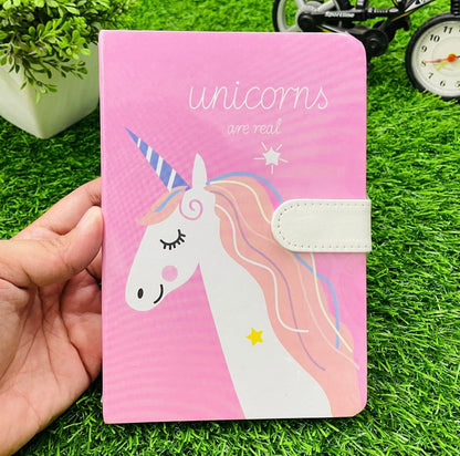 Fancy Unicorn Magnetic Flip Notebook/ Dairy/ Planner A5 Size
