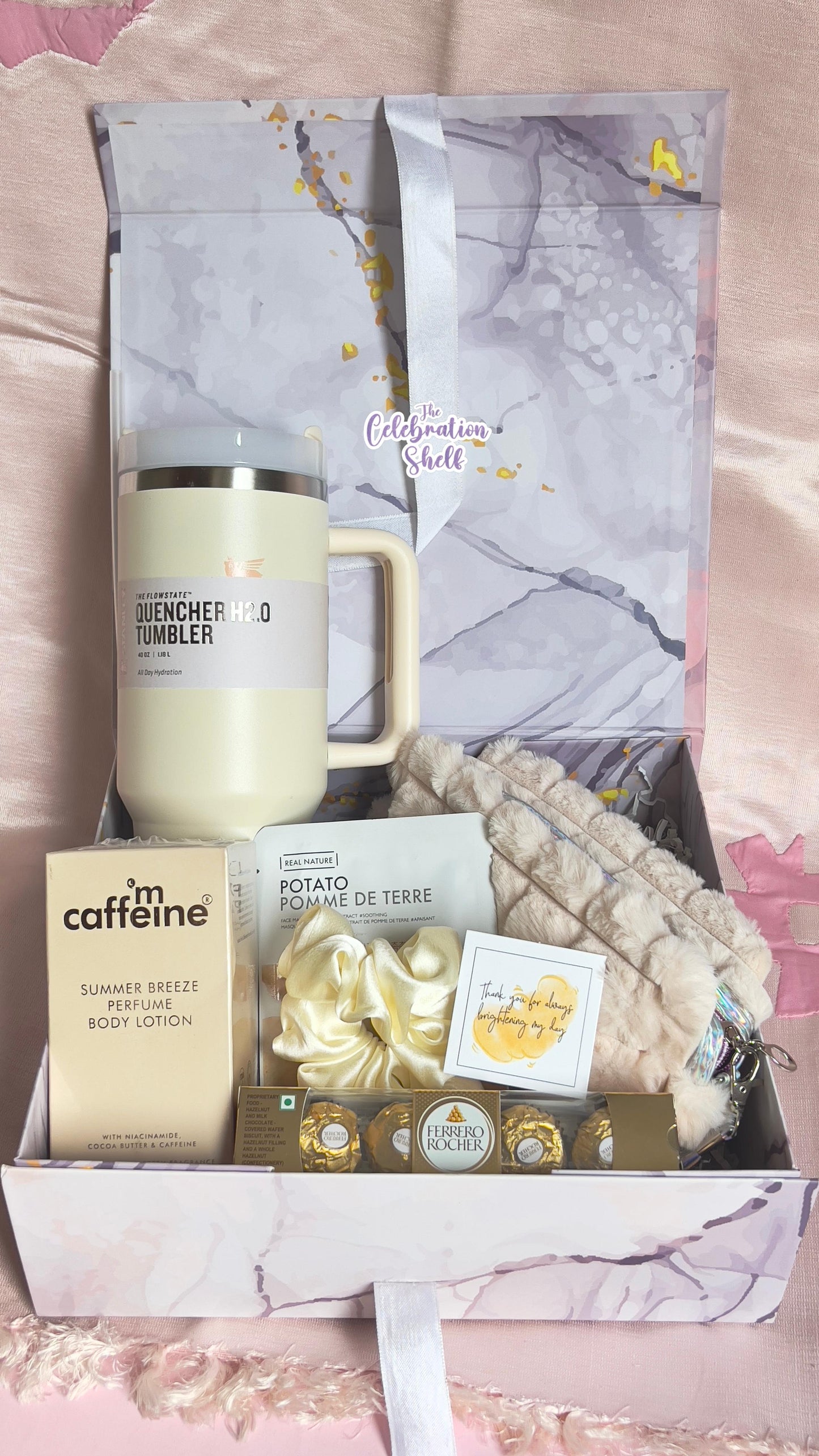 ✨ Beige Luxe Hydration Hamper – Elegant Gift Box for Bridesmaids, Sisters, Friends & Her