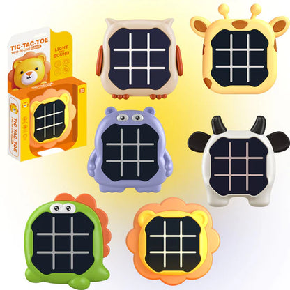 Animal Theme Electric Tic Tac Toe Game – Light-Up 2-in-1 Portable Game for Kids | No Screen Fun