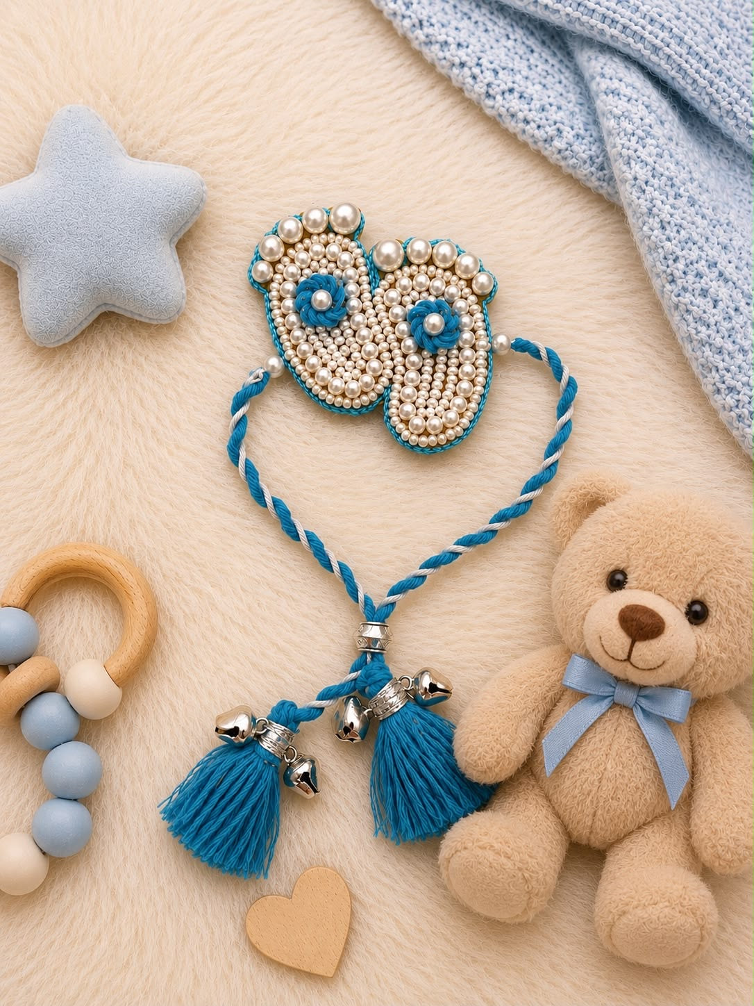 Beaded Baby Feet Rakhi | Baby's First Raksha Bandhan Rakhi | Premium Baby Rakhi 2026

