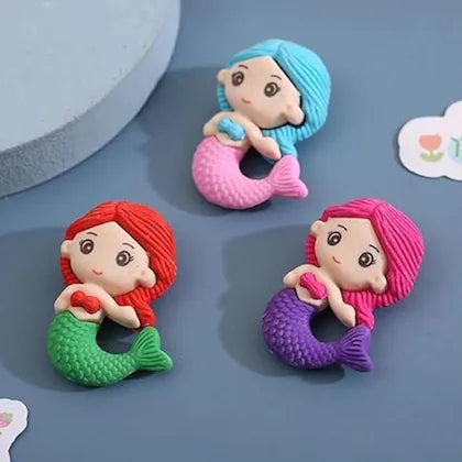 Mini Mermaid Erasers – Pack of 4 for Kids