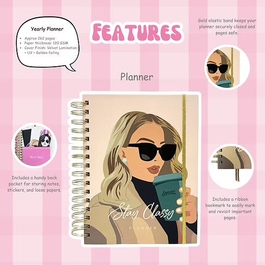 2026 Planner Combo Set – Diary, Weekly Planner, Desk Calendar,  Sticker Book & Bookmark | Cute Organiser Gift Set for Kids, Teens & Stationery Lovers India