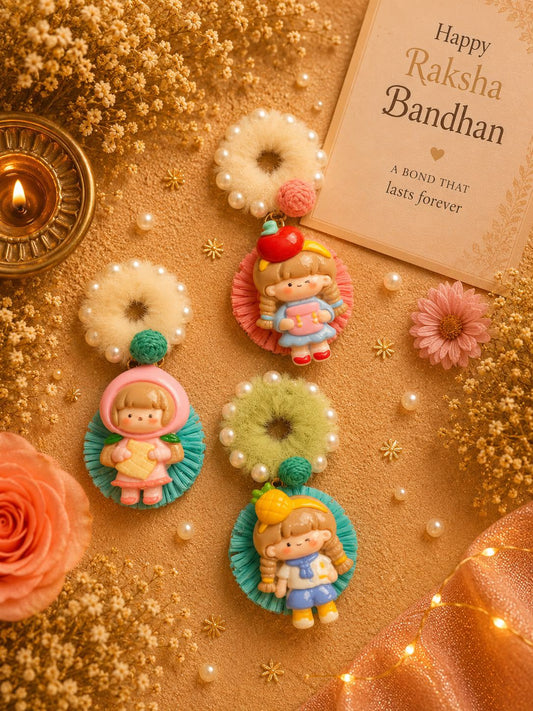 Cute Reusable Girls Lumba Rakhi | Hair Tie Lumba for Little Girls | Reusable Kids Rakhi 2026