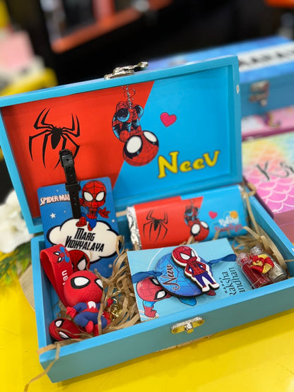 Personalised Rakhi Gift Set for Kids with Stationery Trunk, Chocolate & More– Raksha Bandhan 2025