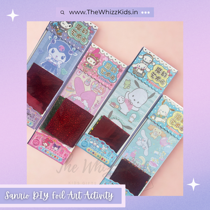 Sanrio-Themed DIY Glitter Foil Art Activity Kit – Hello Kitty, Kuromi, Cinnamoroll & More (Pack of 2)