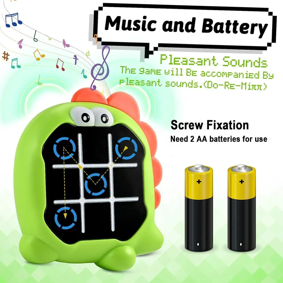 Animal Theme Electric Tic Tac Toe Game – Light-Up 2-in-1 Portable Game for Kids | No Screen Fun