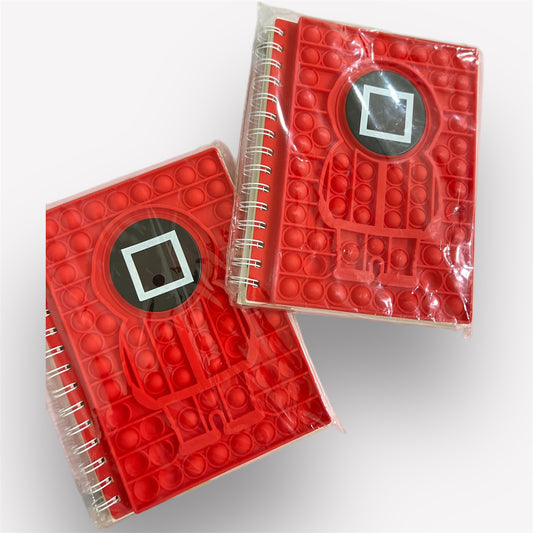 Squid Game Pop-It Notebook – Ruled Pages, High-Quality Fun for Kids & Fans