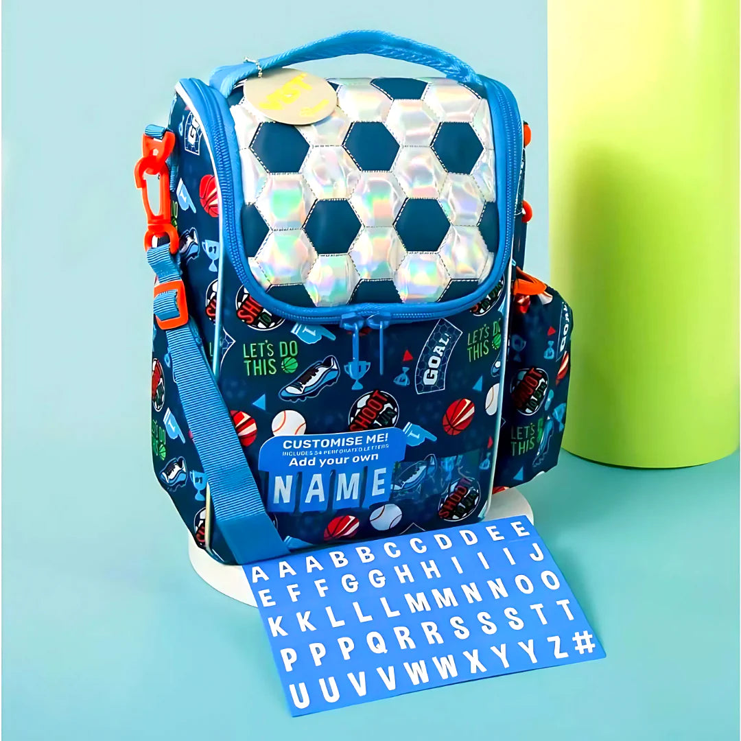 Customisable Insulated Lunch Bag – Sports, Unicorn, Space, Dino Theme & More (Vest Brand Inspired)