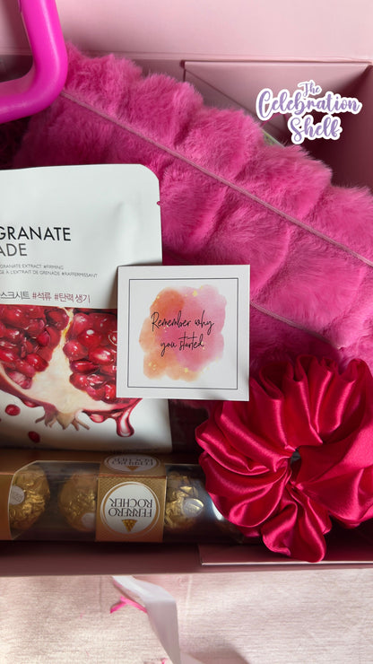 Hot Pink Luxe Hydration Hamper – Bold & Glam Gifting for Her | Rakhi, Bridesmaids, Birthdays