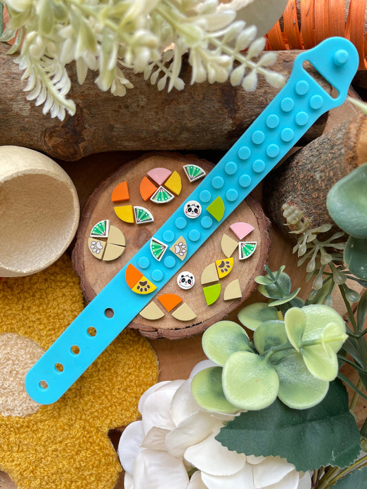 💜 Colourful Puzzle Lego Wrist Band Rakhi – Limited Edition Silicone Rakhi for Kids