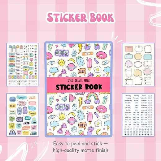 2026 Planner Combo Set – Diary, Weekly Planner, Desk Calendar,  Sticker Book & Bookmark | Cute Organiser Gift Set for Kids, Teens & Stationery Lovers India