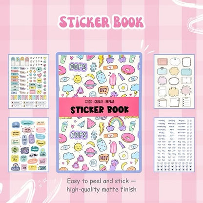 2026 Planner Combo Set – Diary, Weekly Planner, Desk Calendar,  Sticker Book & Bookmark | Cute Organiser Gift Set for Kids, Teens & Stationery Lovers India