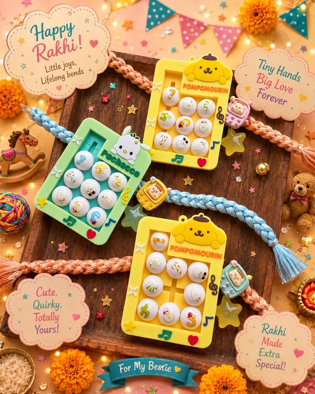 Reusable Game Controller Rakhi & Lumba for Kids | Best Seller Gaming Rakhi Keychain | Boys & Girls Rakhi 2026
